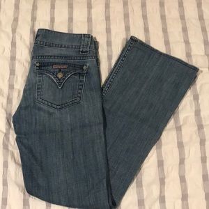 Hudson flare jeans size 26 professionally hemmed.